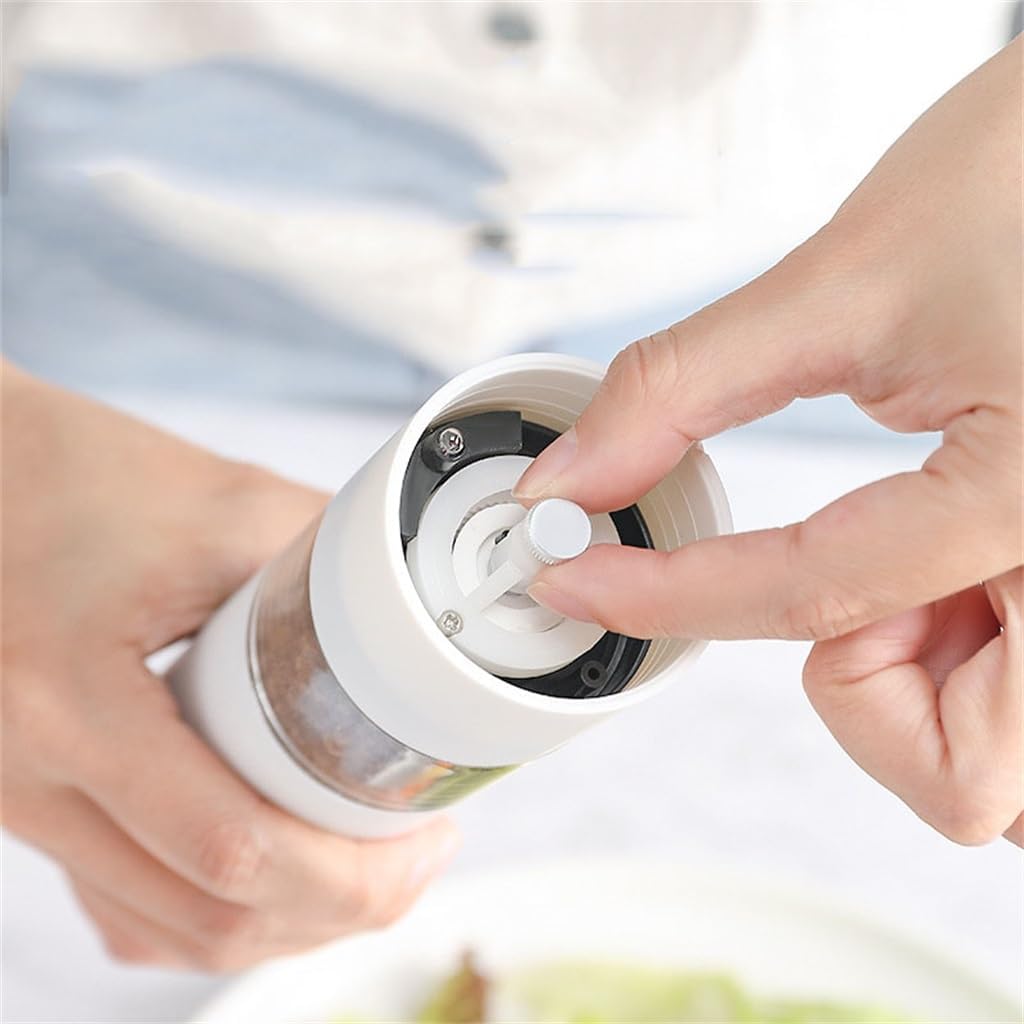 Household Pepper Grinder, Freshly Ground Round Headed, Portable in The Kitchen(white-Fruit peach5)