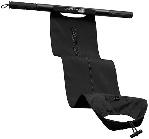CastleFlexx Stretch Strap with Cork Handles, Black