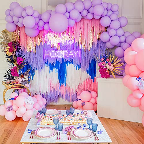 Image of PartyWoo Crepe Paper Streamers 4 Rolls 328ft, Pack of Pale Purple Crepe Paper for Party Decorations, Wedding Decorations, Birthday Decorations, Baby Shower Decorations (1.8 Inch x 82 Ft /Roll)