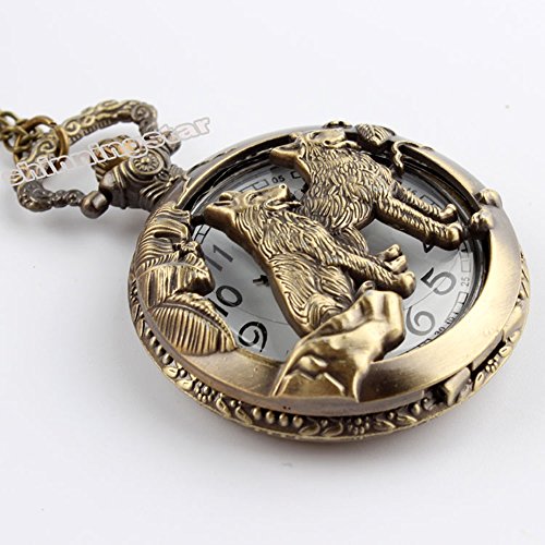 Image of Vintage Cute Animal Pocket Watch, Long Chain Sweater Pendant Necklace, for Women Men Birthday Christmas Gift