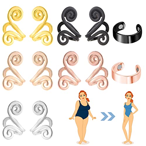 Akupressur Ohrringe Abnehmen Zunis Schlankheitsohrringe zum Ohrring Abnehm Magnetische Magnet Acupressure Ohrringe Slimming Earrings 10pcs und Magnetische Therapie Ringe2pcs Cover