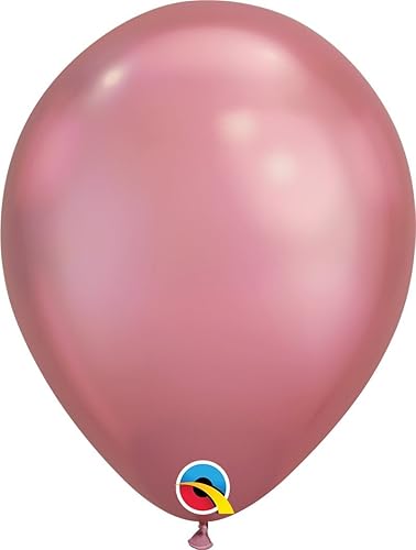 Qualatex Globos de látex metálicos malva cromados de 11 pulgadas, 100 unidades