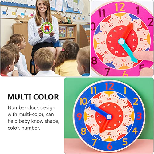 3 pcs relógio de madeira brinquedos relógio cognitivo brinquedos educativos educacionais brinquedos