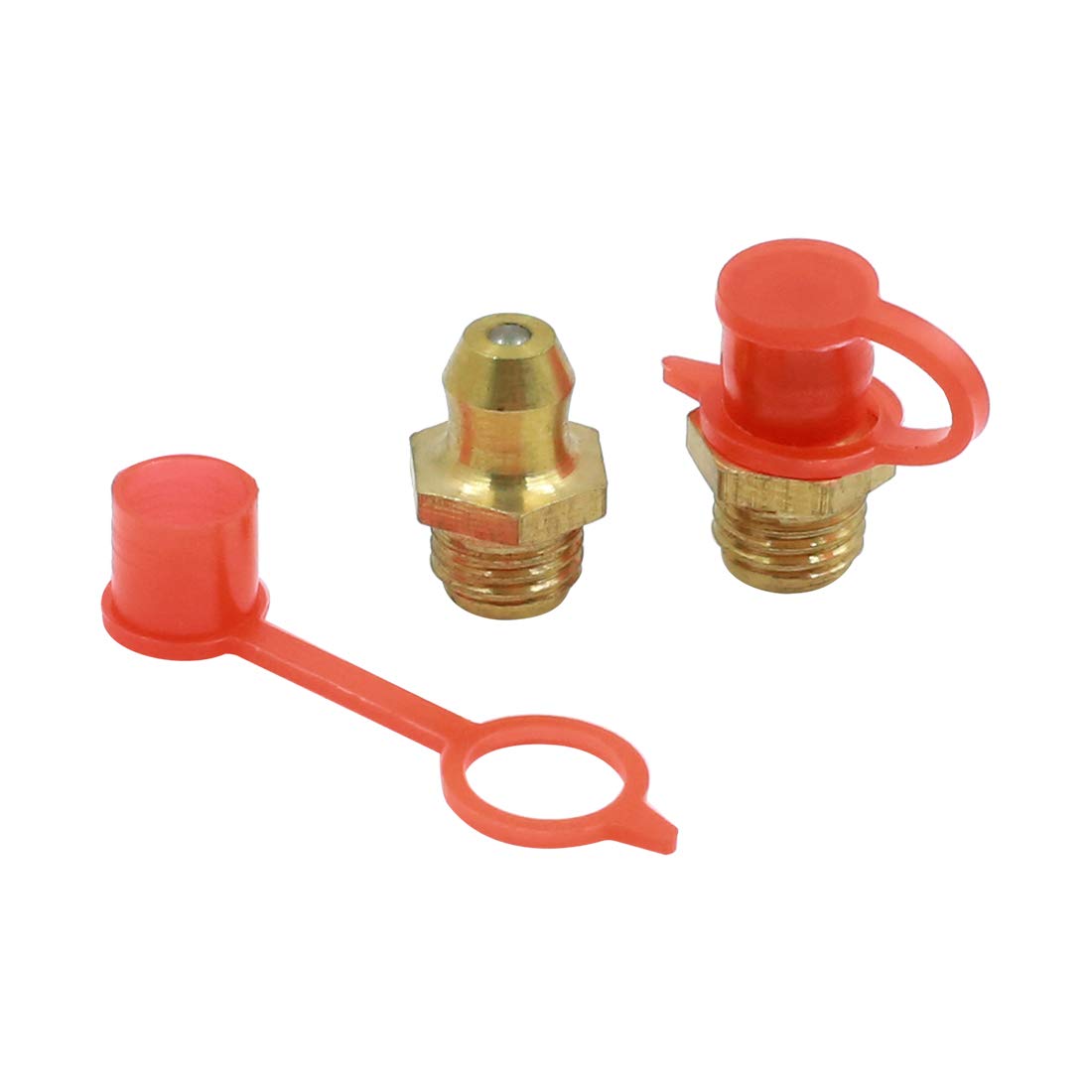 X AUTOHAUX Graisseur Droit M10x1 Raccord Nipple 10 Pièces Avec Capuchon Anti-poussière