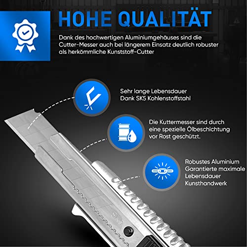 Cuttermesser SANAWATEC 5x Profi Aluminium, 18mm