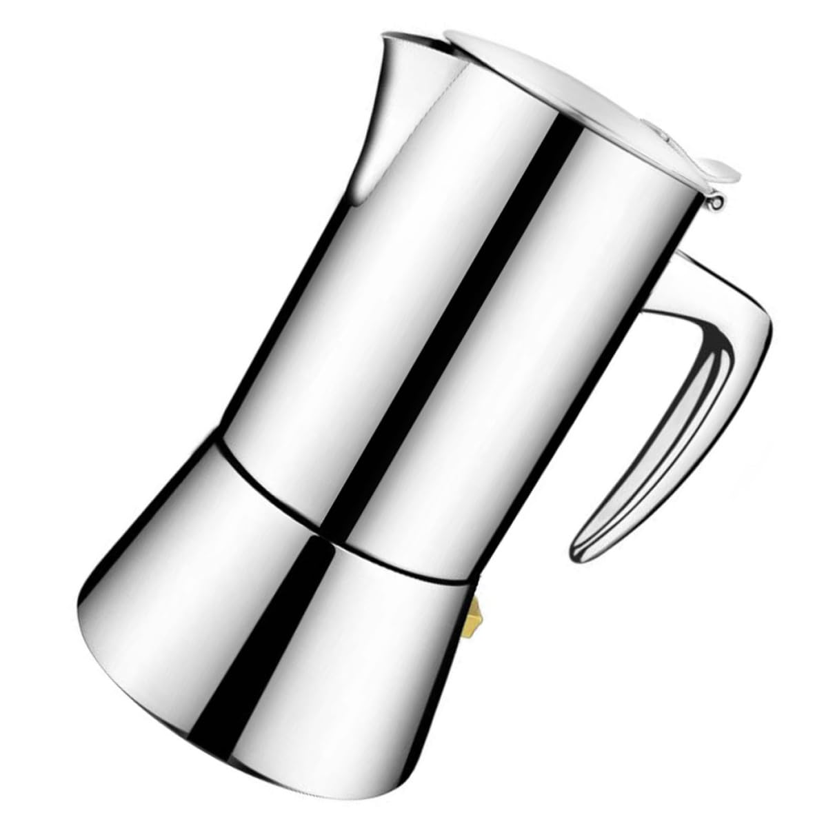 Cabilock Cafetera Capacidad de 200ml de Acero Inoxidable 304 para Estufa Espresso Apta para Cocinas de Inducción y Fuego Abierto, Adecuado para Uso en Casa y Hotel