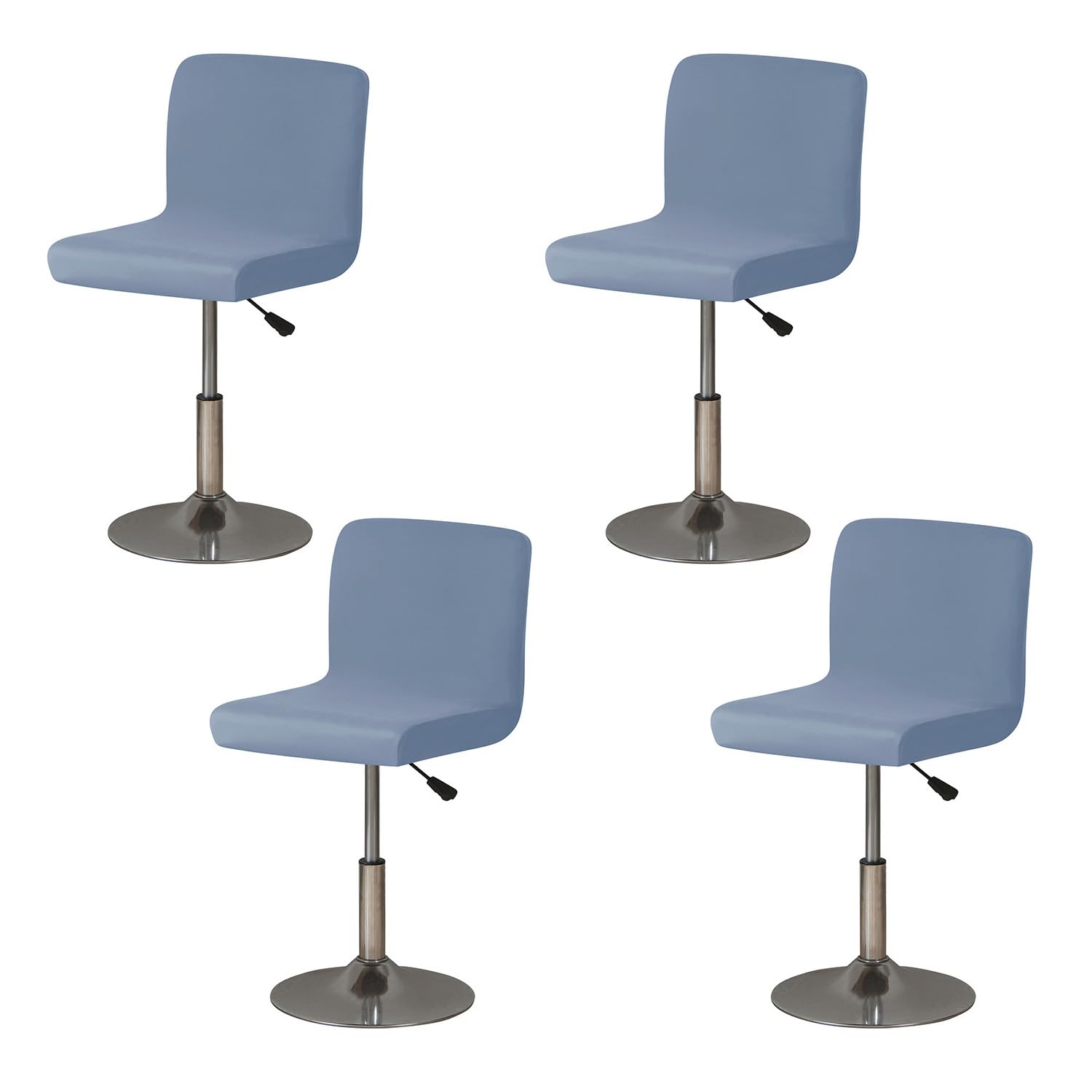 Copri Sgabello Da Bar Con Schienale, Coprisedili Per Sgabelli Da Bar Con Rivestimento, Fodera Per Sgabello Da Bar Rimovibile e Lavabile, Disegno Elastico (nero) (cielo blu)