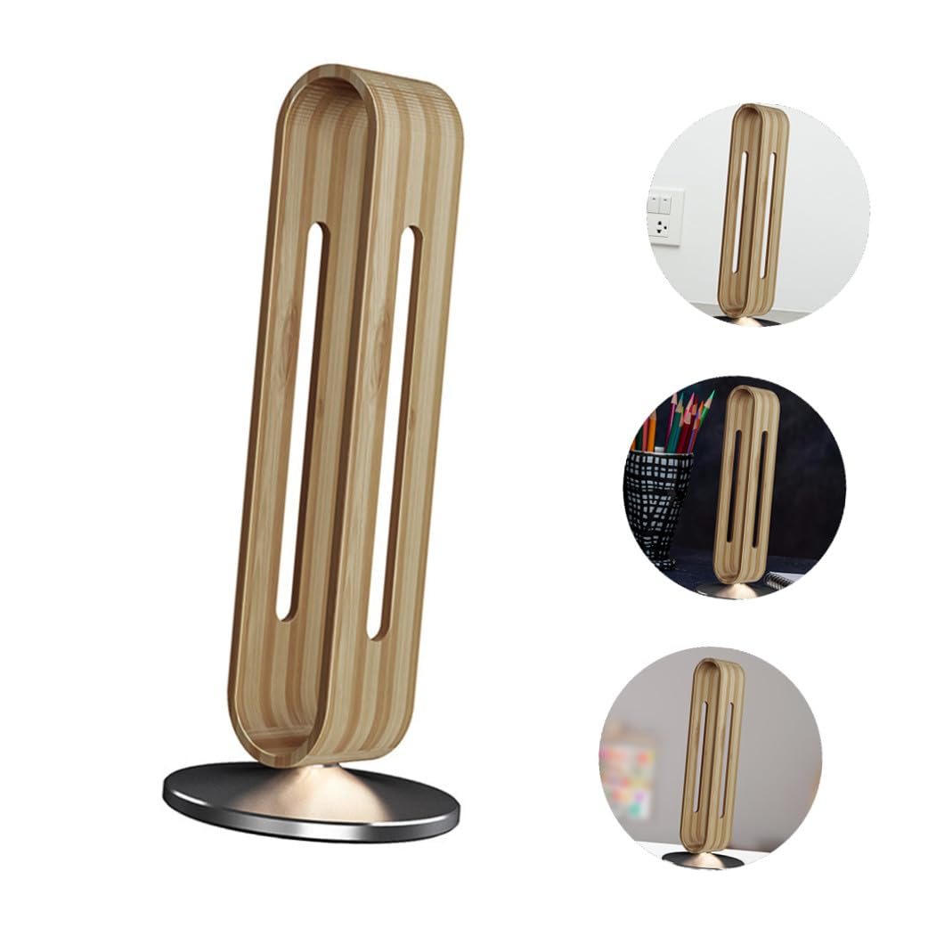 Supporto da Scrivania per Cuffie in Bambù, Rack Stabile | Lega di Alluminio e Silicone, Fino a 3kg, Design Semplice Tocco Artistico
