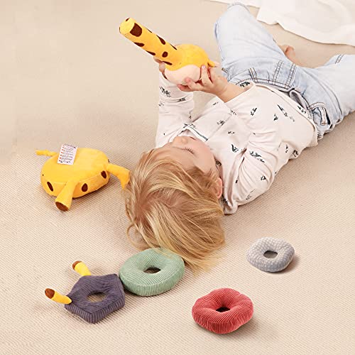 Tumama Plush Stacking Rattles Baby Toy, Stacks Of Circles Stem Montessori Toy Baby Shower Deer Woodland Stuffed Animals Gift For 3 6 9 12 18 Months 1 Year Olds Infant Toddler Boy Girl #TOP6