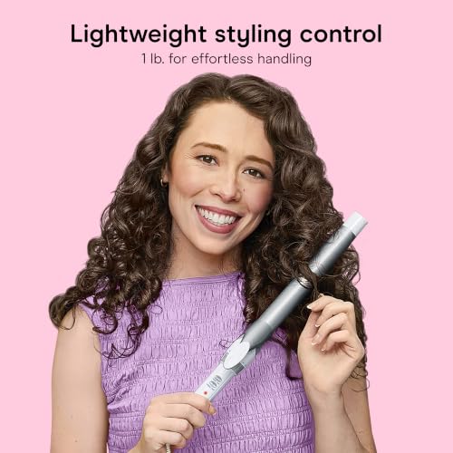 Image of Conair Double Ceramic 1 in. XL Barrel Curling Iron, Blue /Silver | Extra-long 7.5 in. barrel (1 in.) speeds up styling on medium and long hair