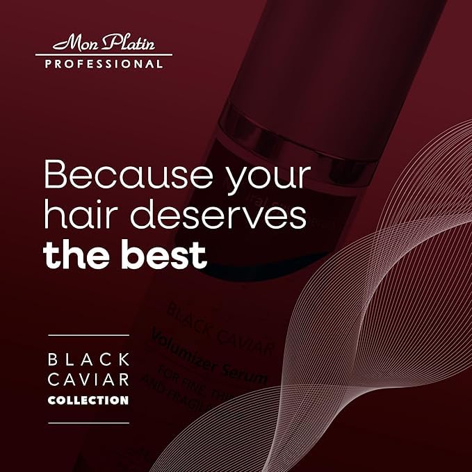 Mon Platin Volumizer Hair Mask, Serum & Shampoo Bundle – Gentle, SLS-Free Formula for Fine, Fragile Hair with Black Caviar & Silk Protein to Boost Volume and Strength Naturally - Image 8