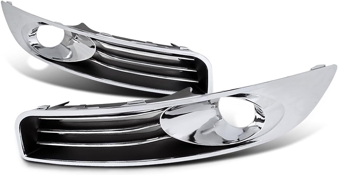 Spec-D Tuning Chrome Lower Bumper Fog Lights Covers Trims Compatible with 2006-2012 Chevy Impala
