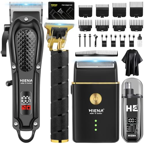 Hair Clippers for Men Professional, Cordless Complete Barber Kit with Electric Hair Clipper T-Blade...