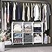 AWTATOS Cube Storage Organizer, Storage Cubes Shelves Bookshelf, 6 Cube Closet Organizers and Storage, DIY Stackable Plastic Clothes Organizer Shelving for Bedroom, Home, White