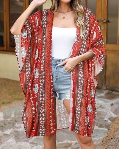 Image of Swimsuit Coverups for Women Sarong Beach Bikini Wrap Sheer Short Skirt Chiffon Scarf for Swimwear