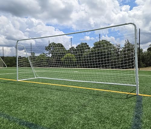 Official Size 24 X 8 X 5 Ft. Steel Soccer Goal. Heavy Duty Frame w/Net. Tournament, Regulation Size. Professional Portable Practice Training Aid. 24 X 8, 24x8(1Net)
