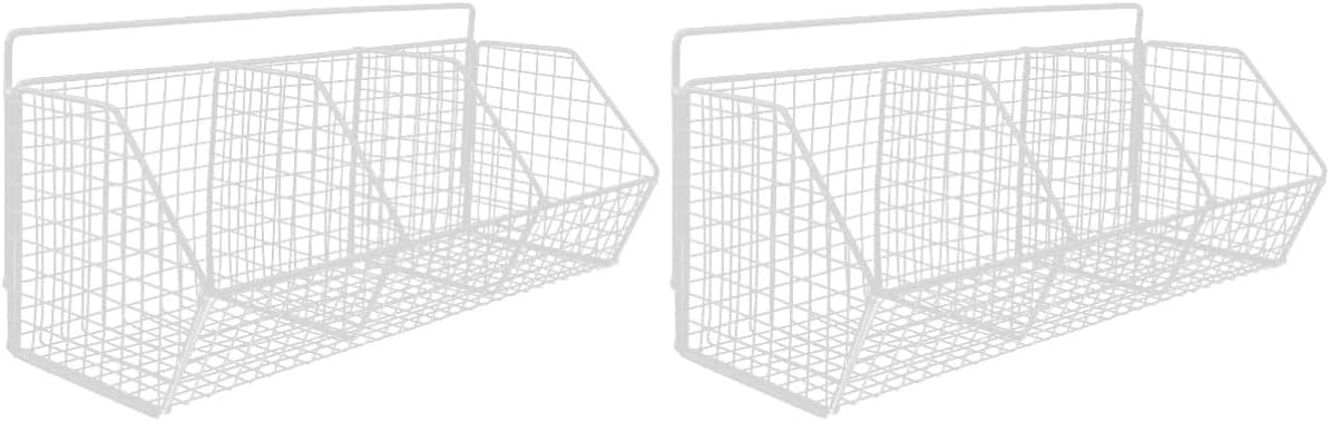 2pcs Multi-Functional Wall Mount Vegetable Basket Kitchen Sundries Basket Wall Mount