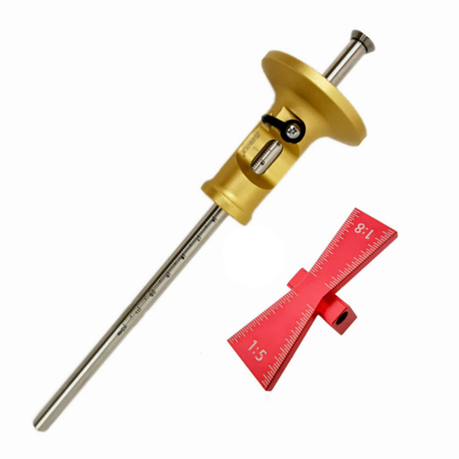Buxuaaaa 2 Piece Set Dovetail Marking Jig Wheel Marking Gauge Woodworking Parallel Line Drawing Mortise Gauge Wood Tool Dovetail Jig Wheel