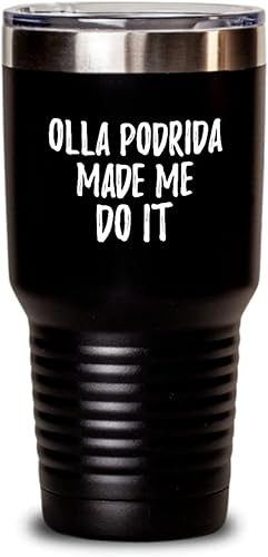Miniatura 8 de Olla Podrida Made Me Do It Tumbler Funny Foodie Present Idea Insulated Cup With Lid Black 20 Oz