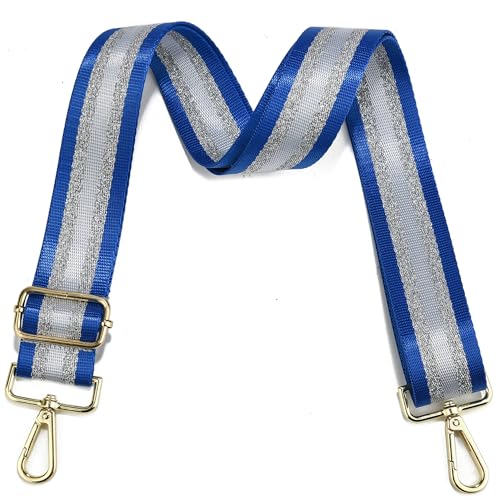Image of LVYOUME Purse Strap Silver Hardware Wide Bag Straps Replacement Crossbody Adjustable Shoulder Strap for Purses