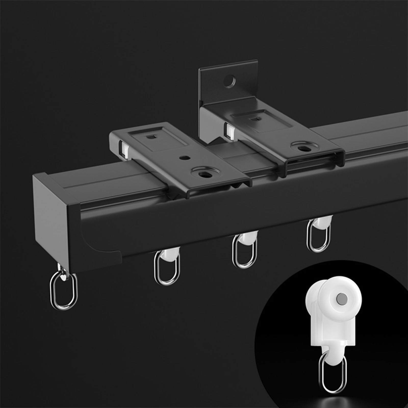 Heavy Duty Aluminium Curtain Rail Track System, 90 Degree Corner Bend for L Shape U Shape, Ceiling or Wall Mount Room Divider Solution
