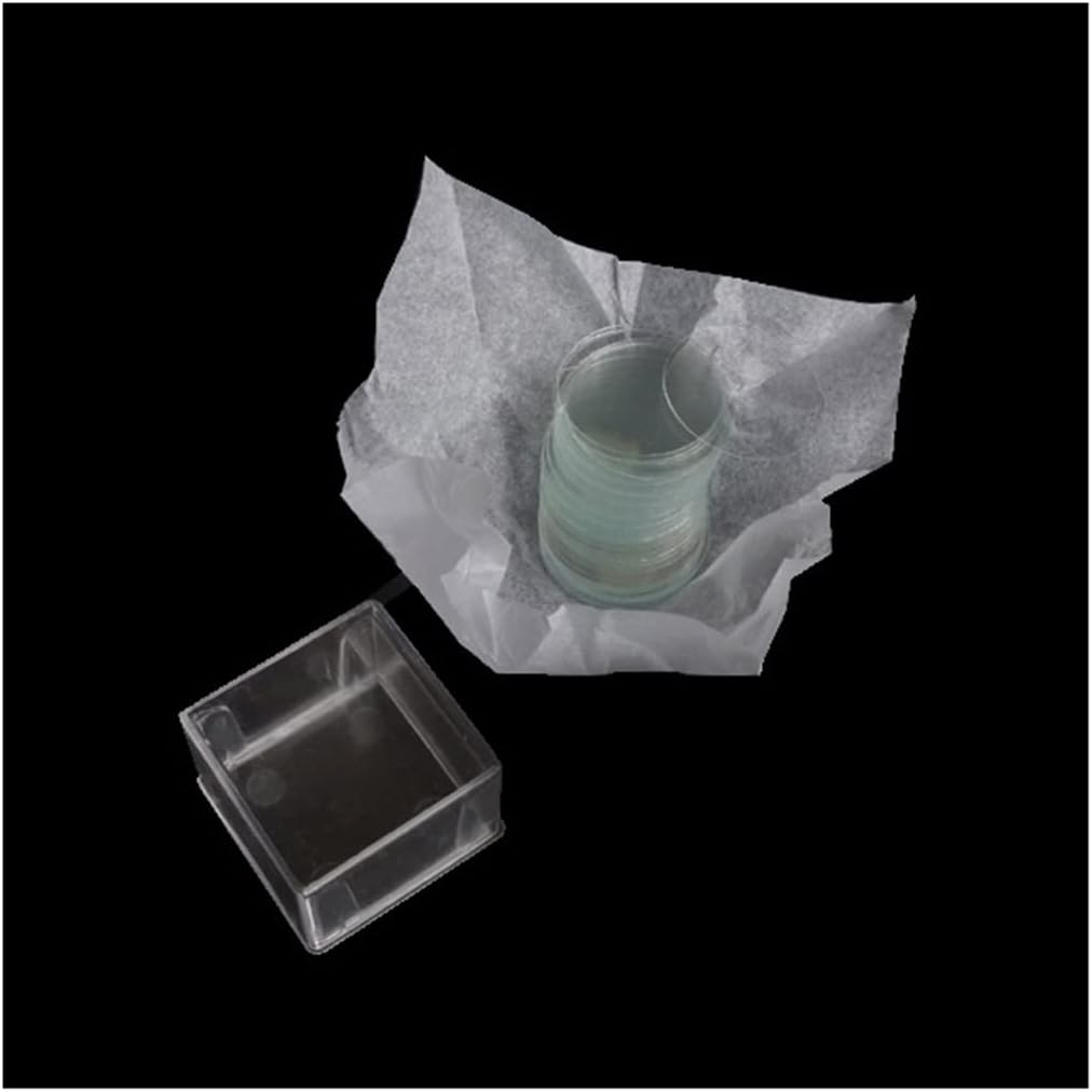 Microscopes Equipment 100PCS 60 70 80 90 100mm Large Round Microscope Glass Coverslip, Preparation of Specimen Slides, Cover