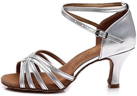 Women's Satin Latin Dance Shoes Ballroom Performance Shoes Model 213