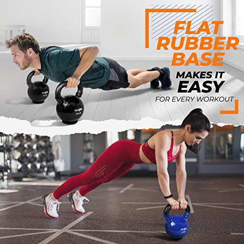 Image of Yes4All Kettlebells Rubber Base, Kettlebell Set for Women, Strength Training Kettlebells Weights (10-65 lbs)