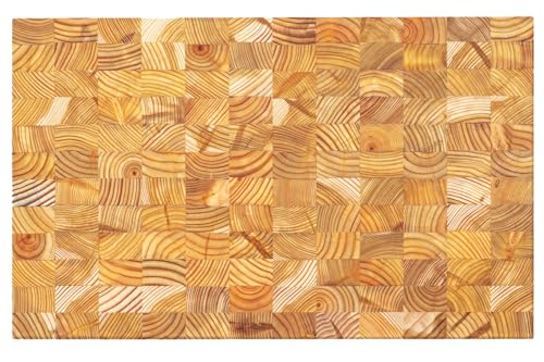 Tabla de Cortar de Madera de Alerce Canadiense, Grano Final, para una Mano, Grande, Patrón Aleatorio, Línea Estándar, Hecha a Mano para Chefs Profesionales y Cocina Doméstica, 38,1 cm x 24,1 cm x 3,2 cm miniatura 2