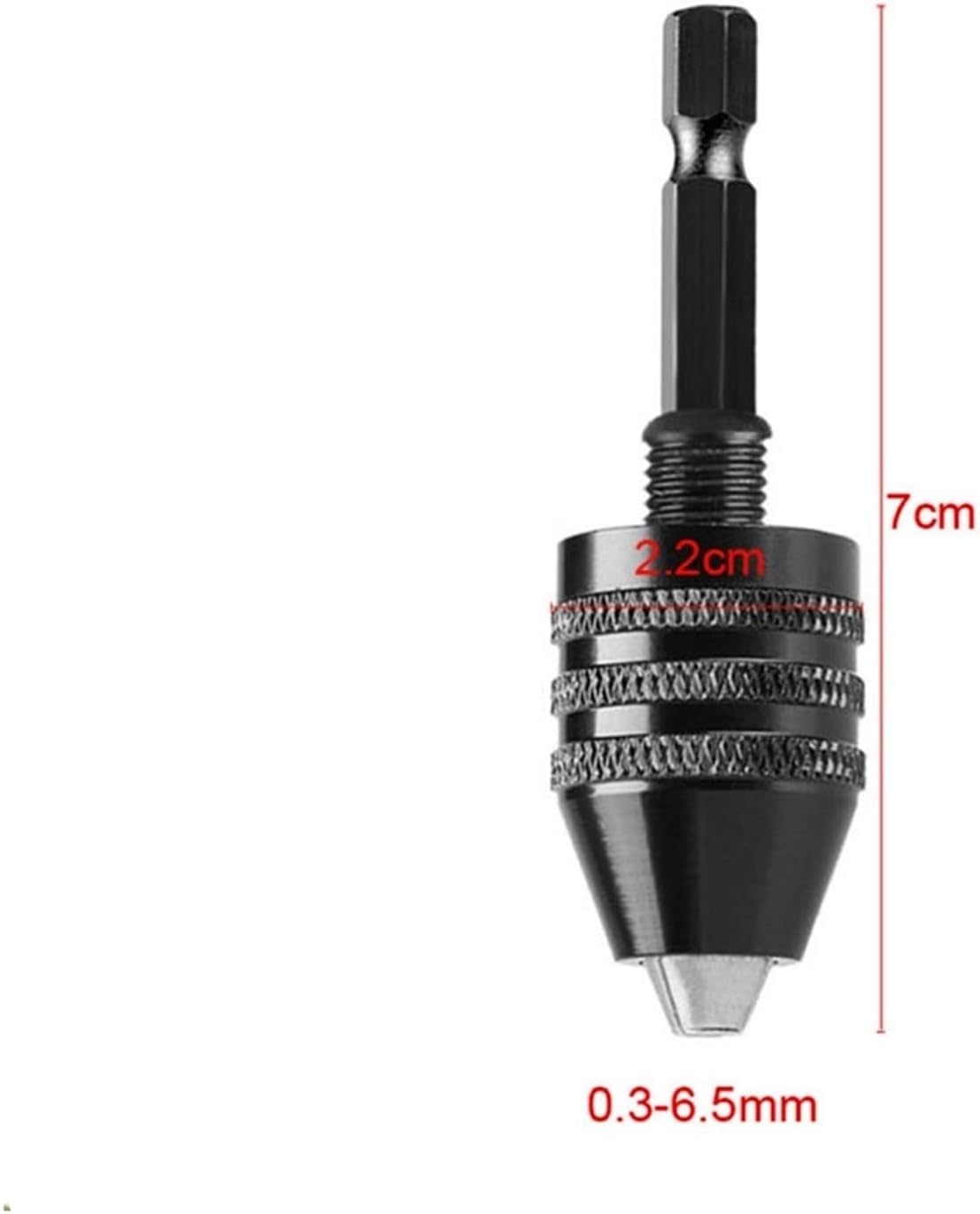 Mini mandrino autoserrante for trapano senza chiave - convertitore a cambio rapido con codolo esagonale da 1/4" 1 pcs(0.8-8mm)