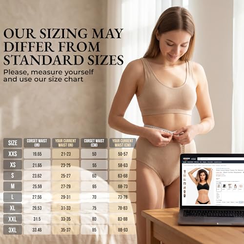 Image of Mesh Corset Waist Trainer for Women - Underbust Corset Lace Up - Waist Cincher Shapewear - Body Shaper