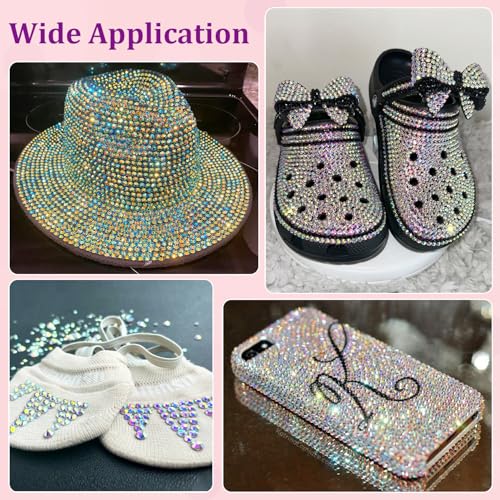Image of 30000Pcs Resin Rhinestones for Bedazzling with Tweezers, AB Rhinestones for Crafting with B7000 Jewelry Glue for DIY Crafts Clothing Tumblers Shoes Fabric Nail Art