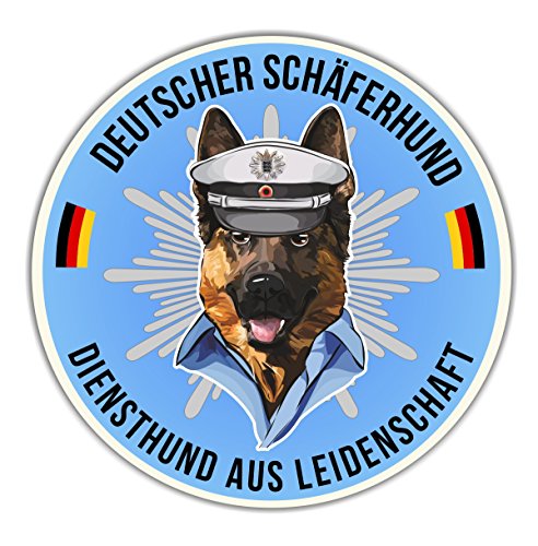 siviwonder Auto Aufkleber Polizei Deutscher Schäferhund Shepherd Hundeaufkleber K9 Reflex autoaufkleber Hund Folie Hundemotiv