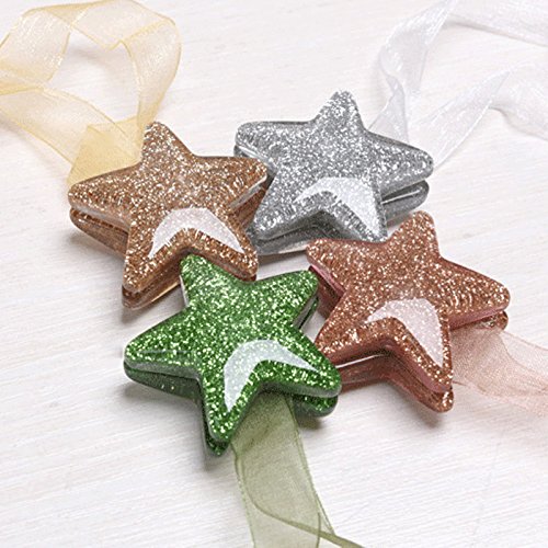 Joyci One Pair Star Magnetic Curtain Buckle Silk Holder Tiebacks Shining Curtain Buckle (Silver) - Image 4