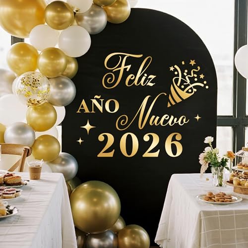 Feliz Año Nuevo 2026 Vinilo Decorativo Oro miniatura 5