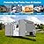 Upgraded RV Travel Trailer Cover,300D Oxford Fabric Travel Trailer RV Cover(18-20 FT),Waterproof Camper Cover with Tongue Jack Cover, Extra Windproof Ropes
