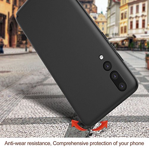 Image of Silicone and TPU Anti-Slip Scratch Resistant Back Cover for Samsung Galaxy A6 Plus -2018(Black)