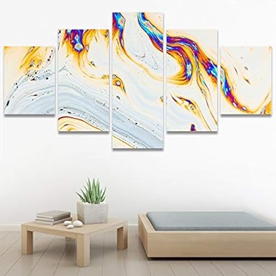 SIGNWIN 5 Panel Canvas Wall ArtAbstract Colorful Decorative...