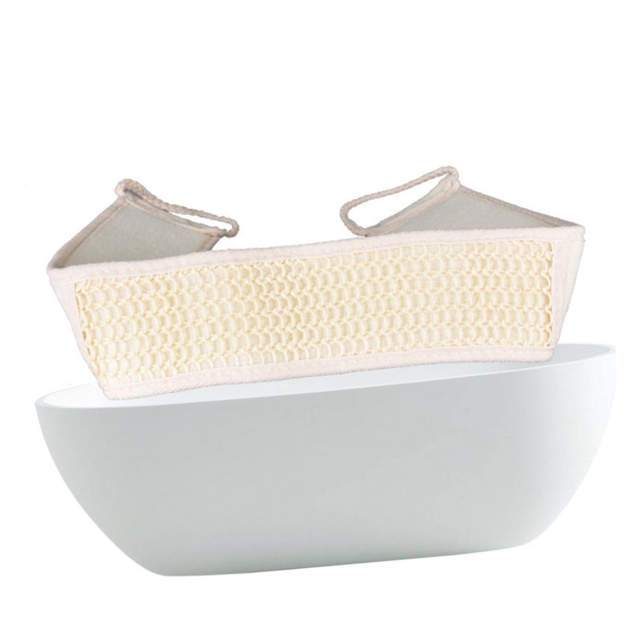 Cinghia da Bagno Esfoliante in Sisal e Spugna 10 Pezzi | Beige, Strisce Lunghe per Doccia, Pulizia dei Pori e Pelle, Confezione da 10