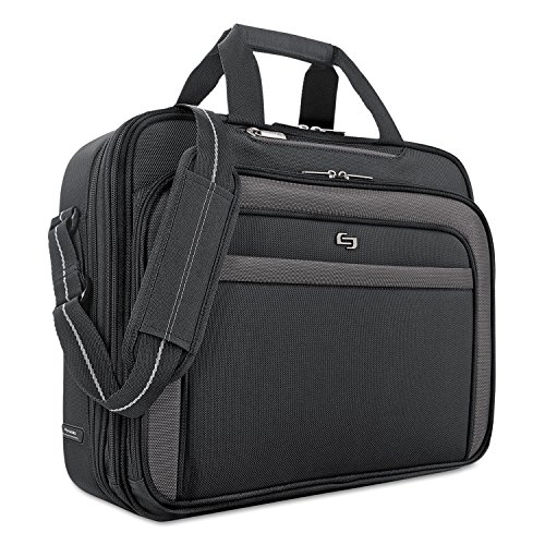 Solo New York Briefcase - Laptop Carrying Bag for Women & Men, Brief for Travel & Work, Front Zippered Pocket, Adjustable Shoulder Strap, Fits 17.3" Computer - Empire, Black4