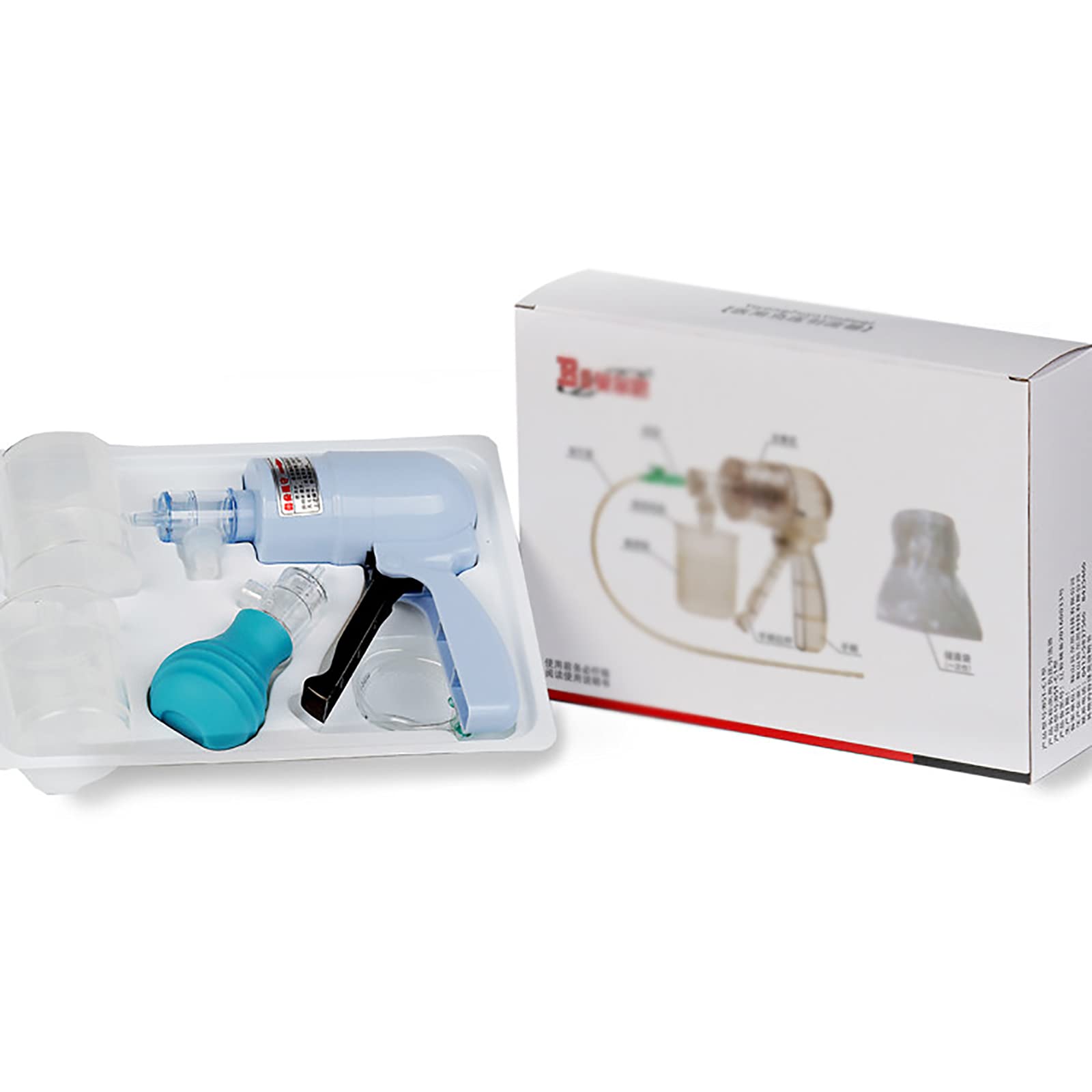Bomba de succión Manual, máquina portátil de secreción de moco de flema con 10 catéteres Suaves, fácil de Limpiar, Dispositivo de Ayuda para el esputo para bebés, Descarga Nasal