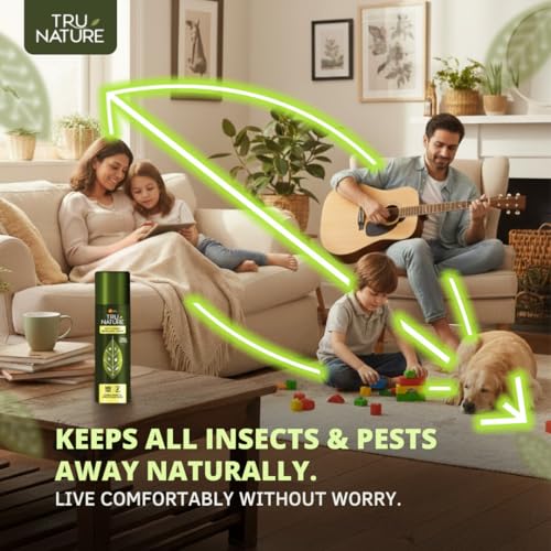 Image of Tru Nature Herbal Multi-Insect Repellent Spray - 200 ML | Works on Bed Bugs, Ants, Termite,Ticks, Spider and Lizards | 100% Plant Based, Chemical Free | For Home, Office & Garden | No Kill, Only repel