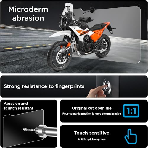 Image of Anti Glare Matte TEMPERED GLASS For KTM 390 | 250 ADVENTURE Color TFT 2024 Facelift || 5 Inch Instrument Console Screen Protector || KtmAdventure Display Guard Accessory 2025