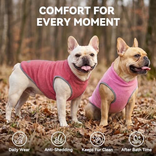 Image of cyeollo 2 Pack Fleece Dog Sweater Pullover Lightweight Reflective Jacket