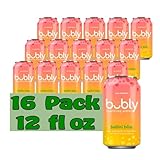 Bubly Bellini Bliss Flavored Sparkling Water 12 fl oz Aluminum Can 16 Pack