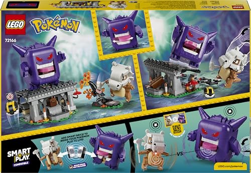LEGO Pokémon Smart Play : L’Affrontement Terrifiant Entre Osselait et Ectoplasma - Jeu de Construction - Set Interactif Compatible - 4 Smart Tags & 2 Pokémon - Idée Cadeau Garçon ou Fille 8 Ans 72166