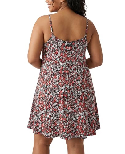 Image of 7th Element Women's Plus Size Slip Dress, Spaghetti Strap Summer Cami Sundress & Nightgown, Under Dresses & Beach Cover-up
