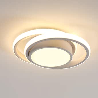 Comely - Plafonnier LED Moderne Round - 32W Blanc Chaud 3000K - Pour Chambre, Cuisine Ou Couloir - Ø28cm