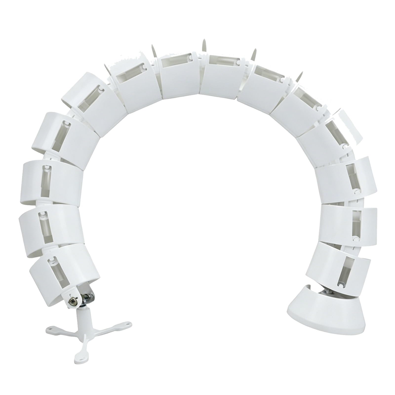 Passe Cable Flexible 76cm, Gaine Cable Modulaire 360°, Gaine Passe Câbles sous Bureau pour Home Office et Bureau Gaming(White)