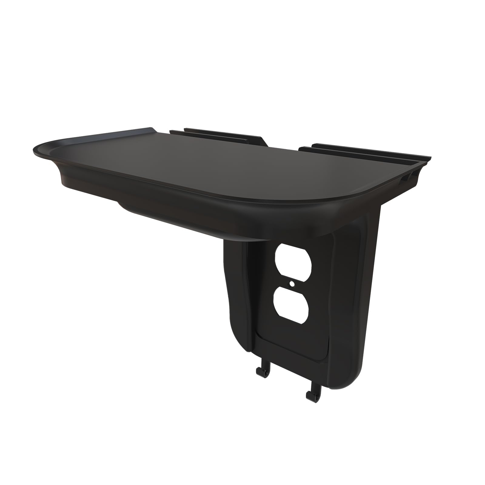 Photo 1 of suptek Large Wall Outlet Shelf,Home Wall Shelf Organizer for Outlets,Perfect for Bathroom Kitchen,Bedrooms,Ideal for Cell Phone Speaker up to 20lbs,with Cable Management and Detachable Hooks (S3XLB)
